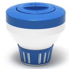 Large Floating Chemical Dispenser, Blue and White