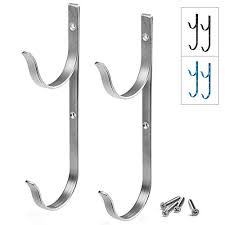 Aluminum Pool Hose/ Pole Hanger, Set of Two Hooks w/ Screws.
